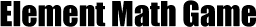 Element Math