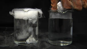 Liquid Nitrogen Cooled Dry Ice in Water!