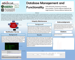 Calibration and Conditions Database