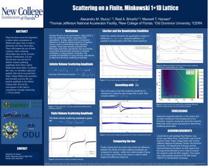Scattering on a Finite, Minkowski 1+1D Lattice