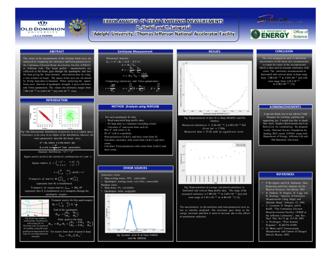 Error Analysis of Emittance Measurements