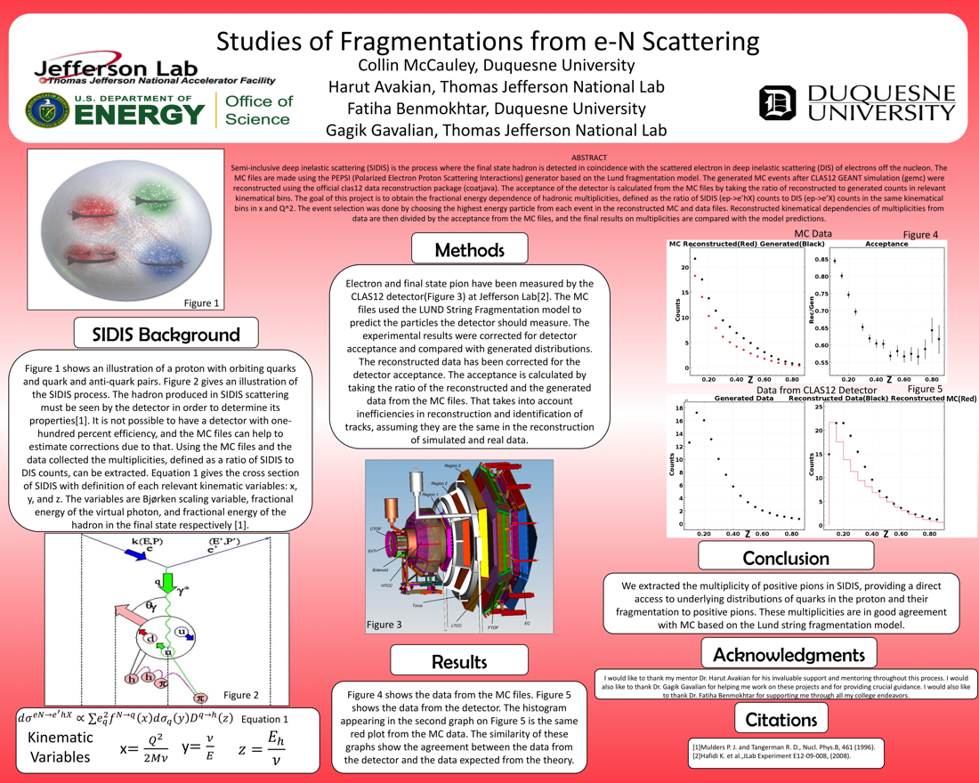 Studies of Fragmentations from e-N Scattering