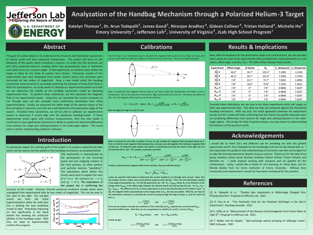 Analyzation of the Handbag Mechanism through a Polarized Helium-3 Target
