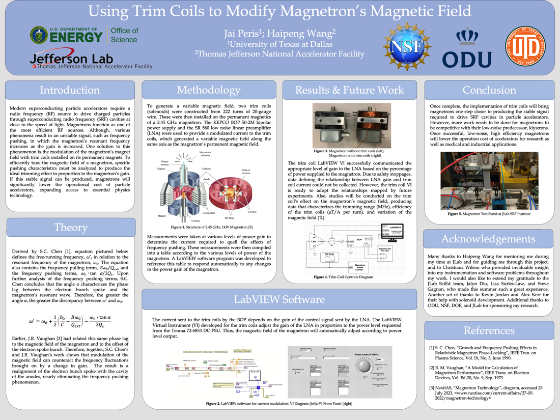 Using Trim Coils to Modify Magnetron's Magnetic Field