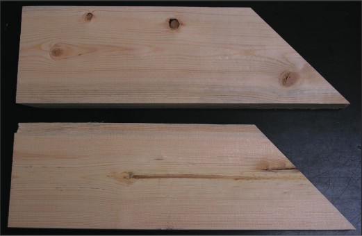 The right and left sections of the base.