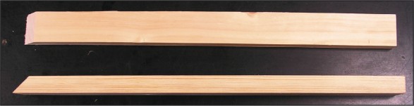 The two side rails, one seen edge-on.